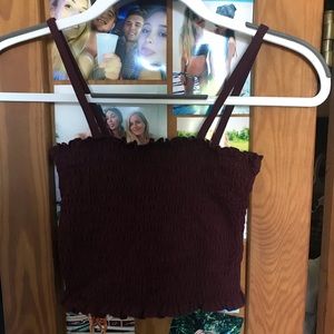 Burgundy Crop Top